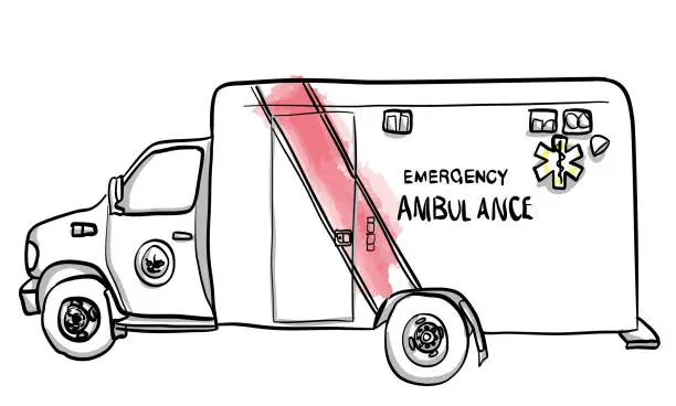 Vector illustration of Ambulance Medical Transport