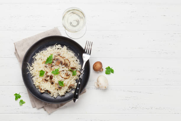 Delicious mushrooms risotto
