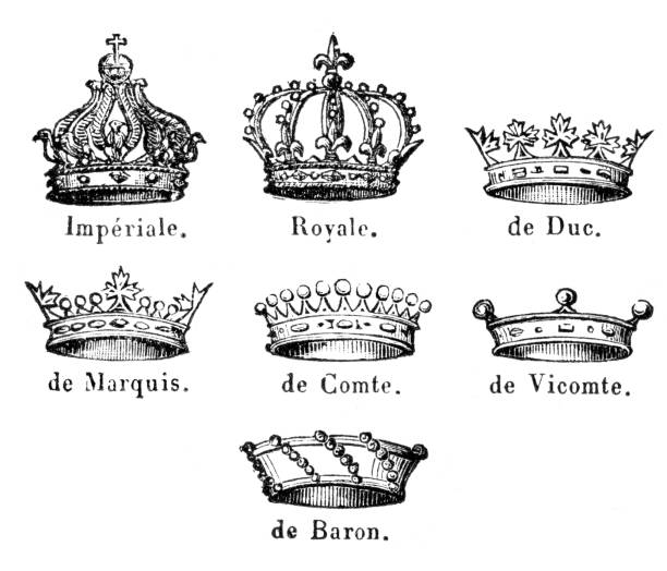 ilustracja z korony 1888 - duke stock illustrations