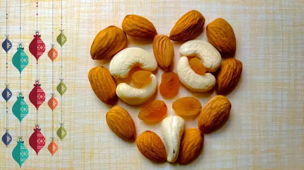 dryfruits with beautiful background