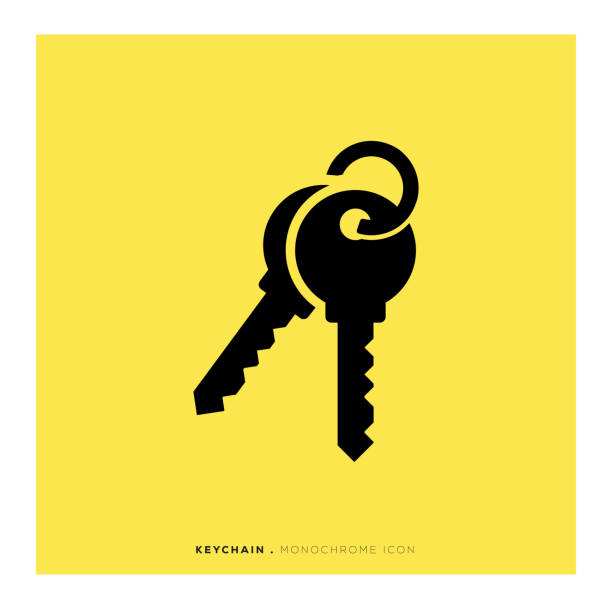 Keychain Icon Keychain Icon key stock illustrations