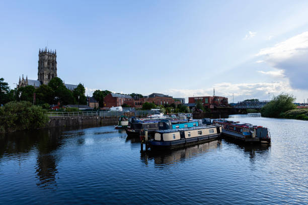 istock Evening by the canal in Doncaster. 1155590047