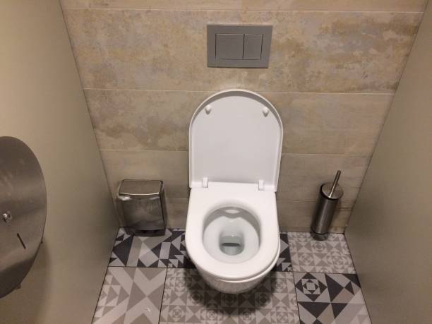 istock bathroom interior in beige color modern design 1155592847