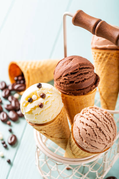 istock Homemade coffee and chocolate ice cream 1155595404