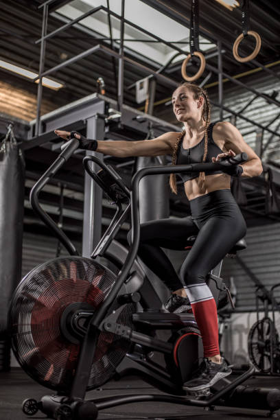 istock Female fighter in the gym 1155608096