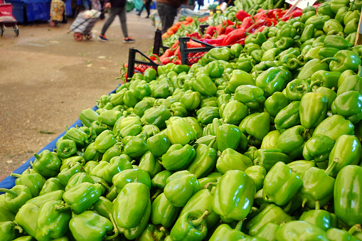 Organic and Healthy Vegetable Pepper in Grocery