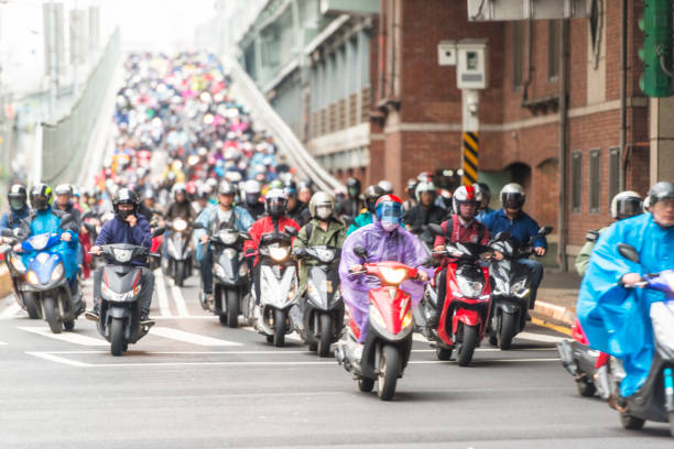 istock Scooters on the move in Taipei 1155614565