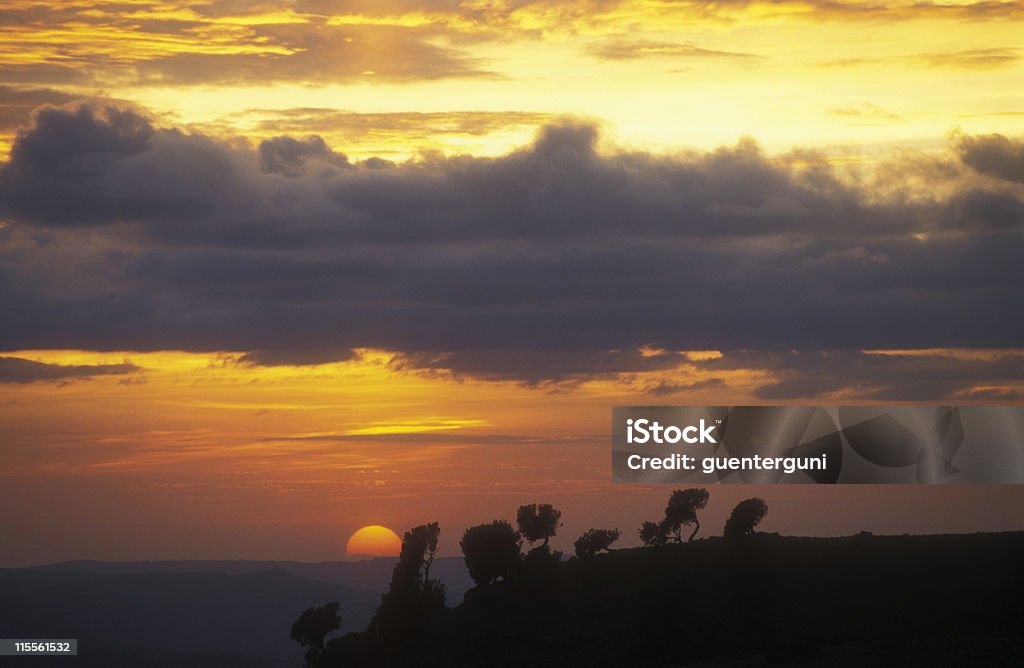 Africana pôr do sol nas Montanhas Simien, Etiópia - Royalty-free Etiópia Foto de stock