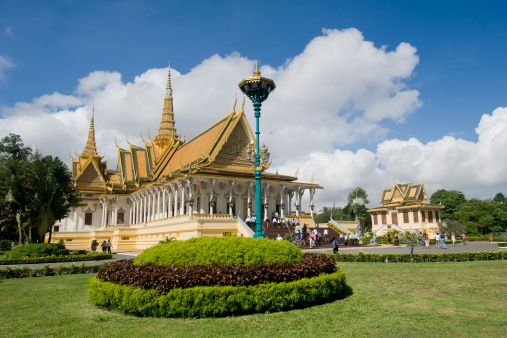 The Throne Hall is part of the large complex of the Royal Palace in Phnom Penh, the capital of Cambodia. 