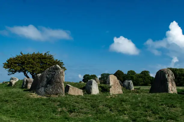 Photo of megalith monument Nobbin on german island Rügen