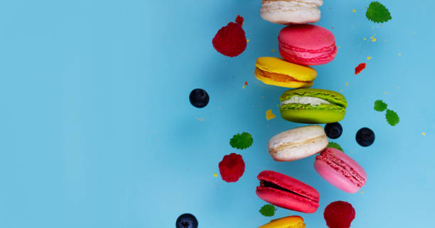 istock Macaroons cookies on pink 1155636796