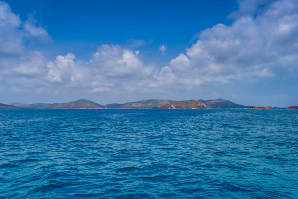 istock Beach scene showing sand, sea and sky 1155638275