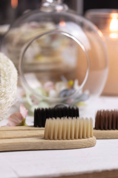 istock Eco bathroom accessories, natural cosmetics products zero waste concept. 1155643114