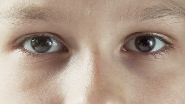 Aging, getting older, closeup, time lapse. Series. Eyes detail.