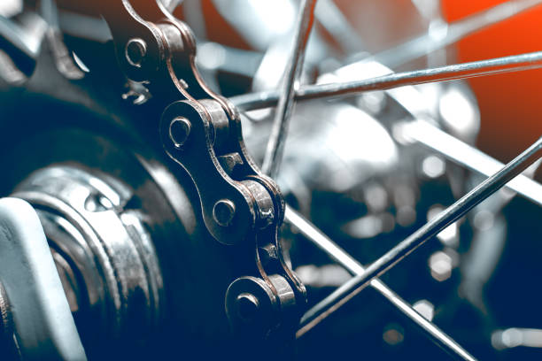 istock Sprocket with chain rear wheel of the Bicycle 1155648637