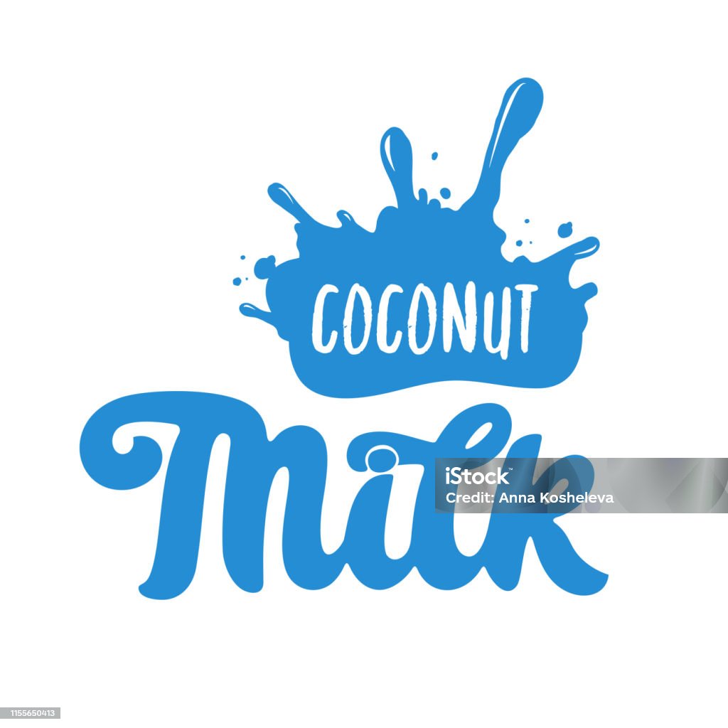 Ilustración vectorial leche de coco - arte vectorial de Abstracto libre de derechos