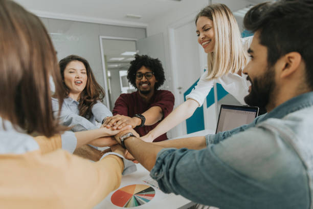 istock Successful young businesspeople having meeting in modern office 1155654902
