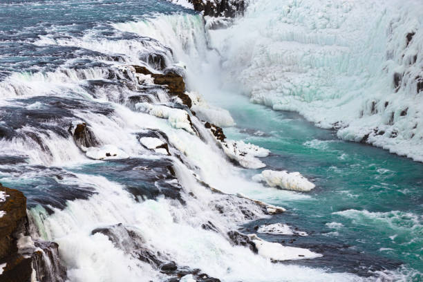 istock Gullfoss or Golden waterfall in winter season 1155660692