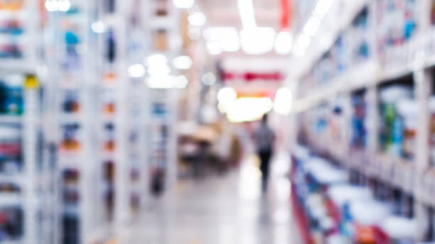 istock Supermarket blur abstract background with bokeh 1155664453