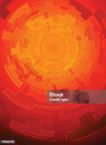 Red Tech Background Stock Illustration - Download Image Now - Abstract ...
