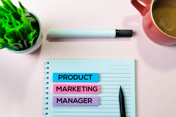 istock Product Marketing Manager text on sticky notes with office desk concept 1155668688