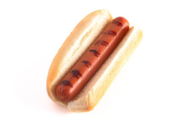 istock Grilled Hot Dog Isolated on a White Background 1155675307