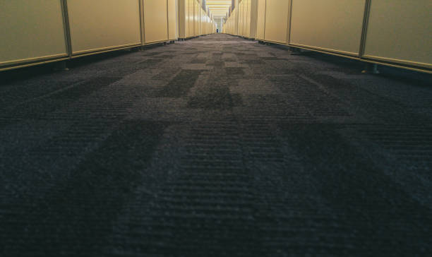 istock Symmetric office interior with long corridor 1155675856
