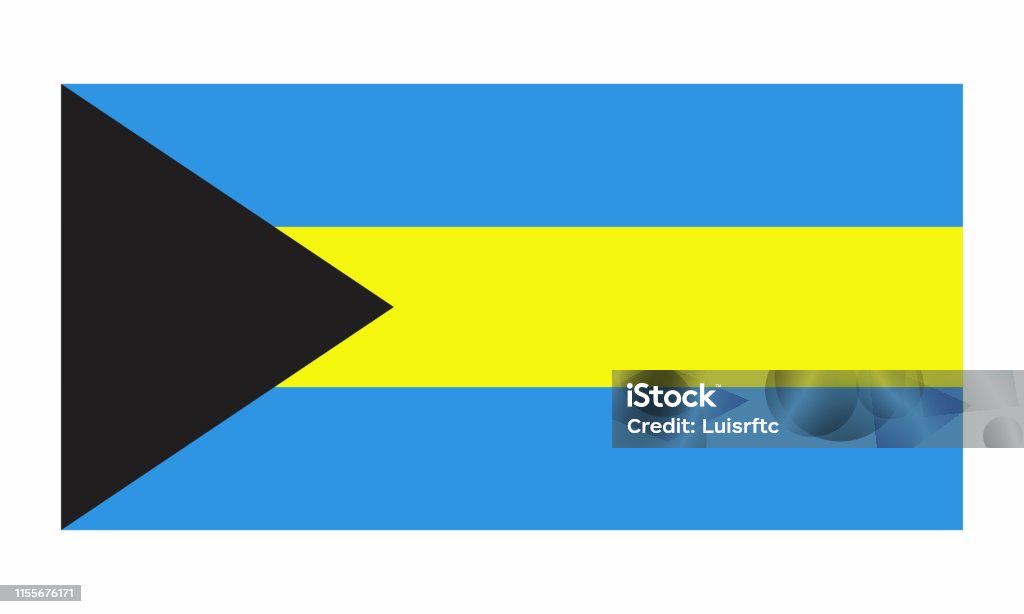 La ilustración de la bandera de Bahamas - arte vectorial de Abstracto libre de derechos