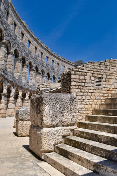 istock Ruins of ancient Roman amthitheater 1155677059
