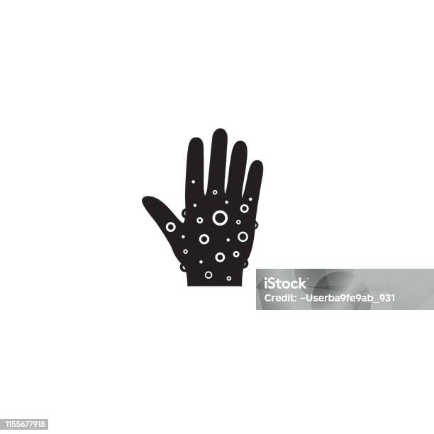 湿疹手の皮膚アイコンモバイルコンセプトとウェブデザインのための線形スタイルの記号発疹手アレルギー反応アウトラインベクターアイコンシンボルロゴイラストピクセルパ - アイコンのベクターアート素材や画像を多数ご用意