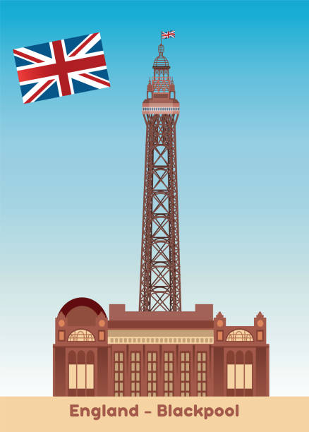 Blackpool Tower Vector Blackpool Tower pleasure beach blackpool stock illustrations