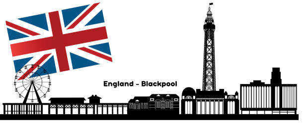 블랙 풀 타워 - blackpool tower stock illustrations