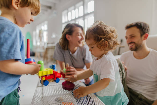 istock Happy family having fun at home 1155687033
