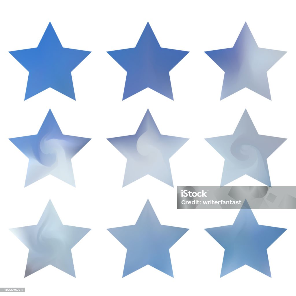 Star Basic Gradient Star Gradients Meshes Kit Stock Illustration - Download Image Now ...