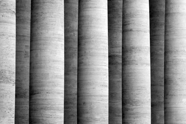 istock Historic vertical marble columns as black and white background 1155704958