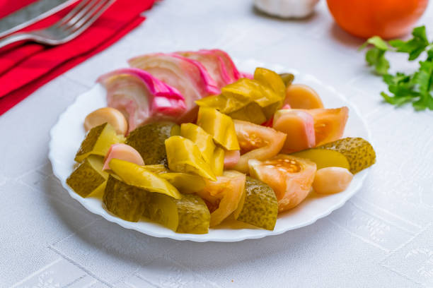 plate of pickles