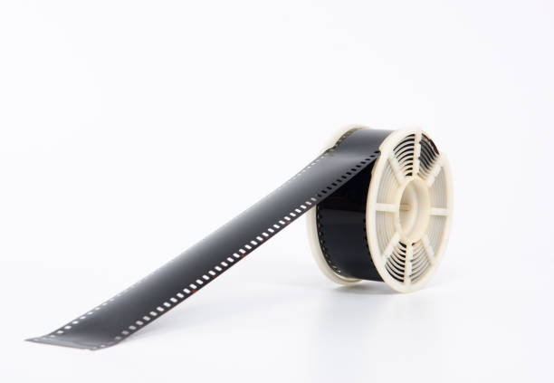 istock 35mm photo film rolls. Isolated on white background 1155708806