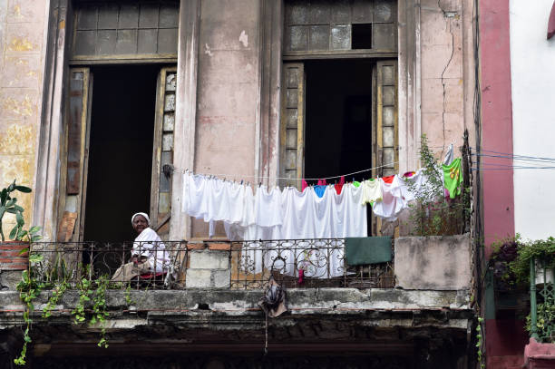 The wreckage of a collapsed building after the earthquake
