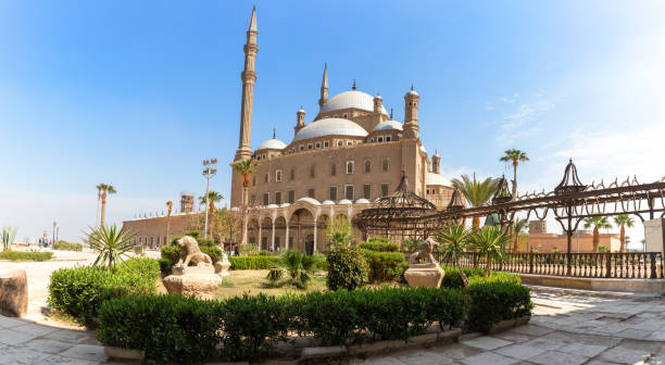 istock Alabaster Mosque in Cairo, beautiful yard view 1155709446