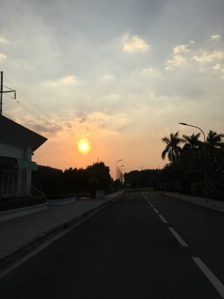 istock Sunset in factory 1155711589