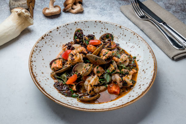 istock black paella with seafood 1155713739