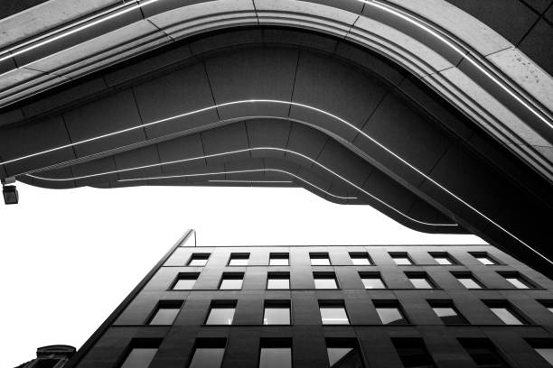 Abstract Futuristic Modern Architecture in the City