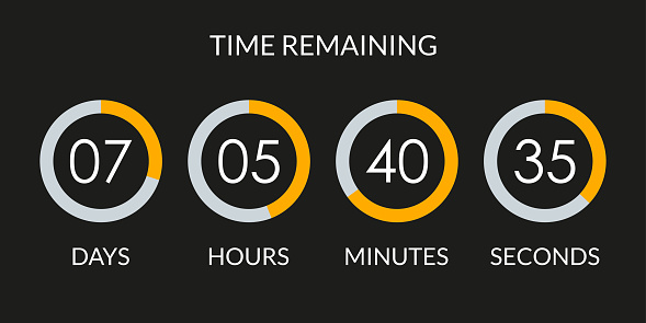 Time Back Counter Countdown Timer Time Counter With Digital Scoreboard Time Remaining ...