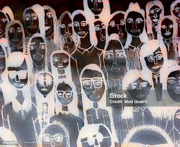 Face Mural Artistic Series Stock Illustration - Download Image Now - Equal Opportunity, Me Too - Social Movement, Mural