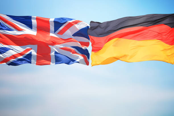 istock Flags of Great Britain and Germany 1155716498
