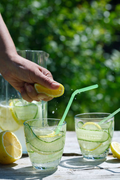 istock summer refreshing detox lemonade from cucumber, lemon and mint 1155717955