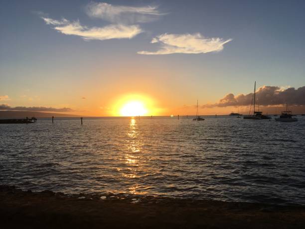 istock Maui Sunset with Boats 1155718372