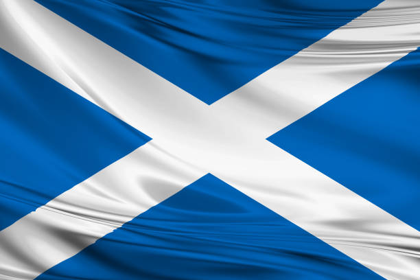 bandiera scozzese - scotland texas foto e immagini stock