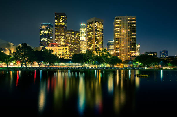 istock Downtown Los Angeles at night 1155721476