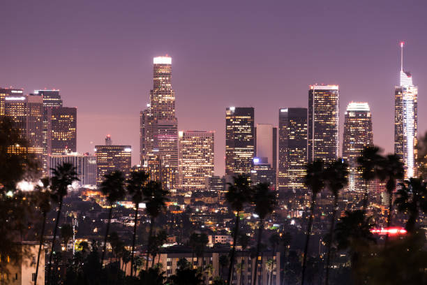 istock Downtown Los Angeles skyline at night 1155721512